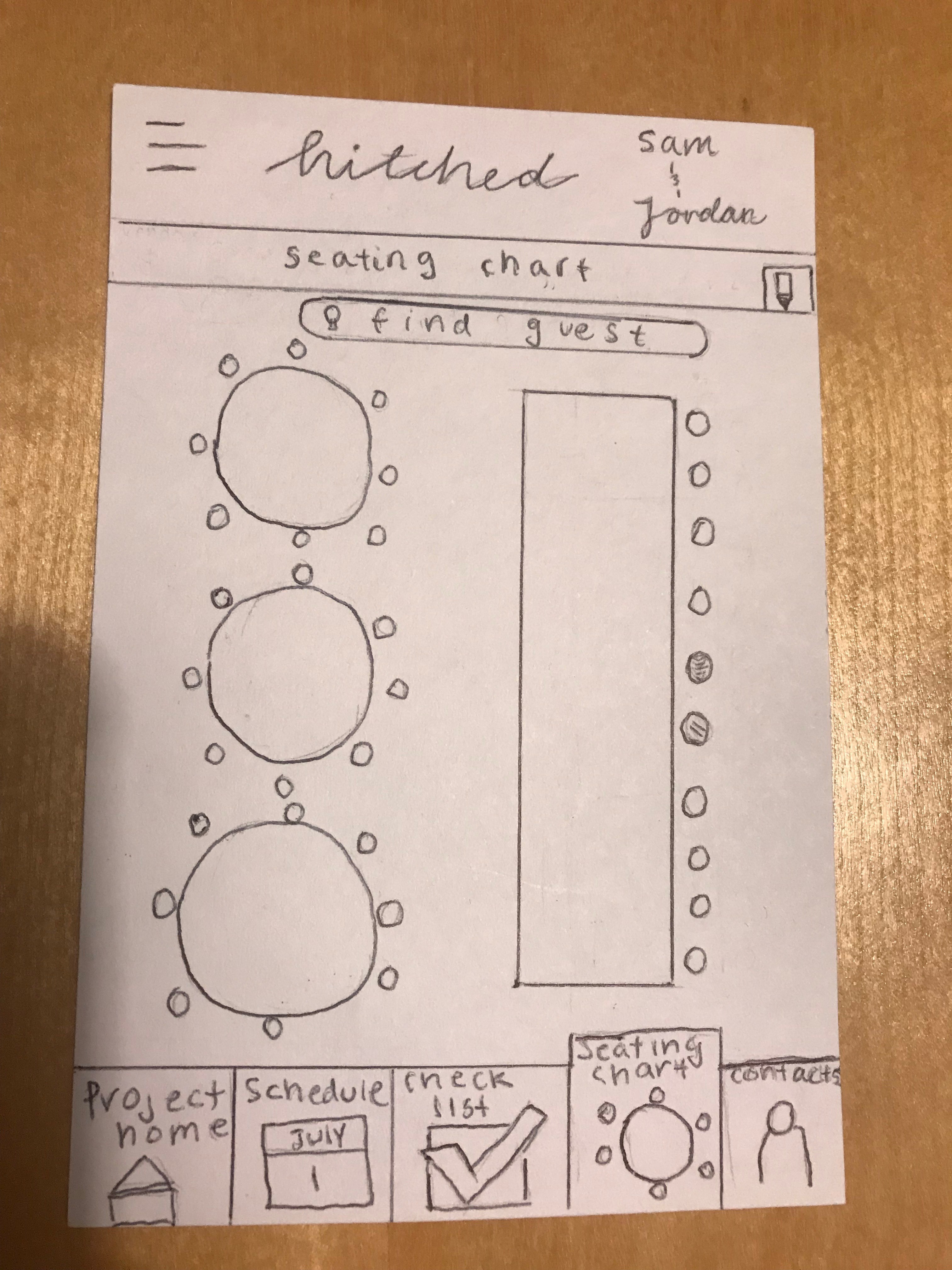 main seating chart page